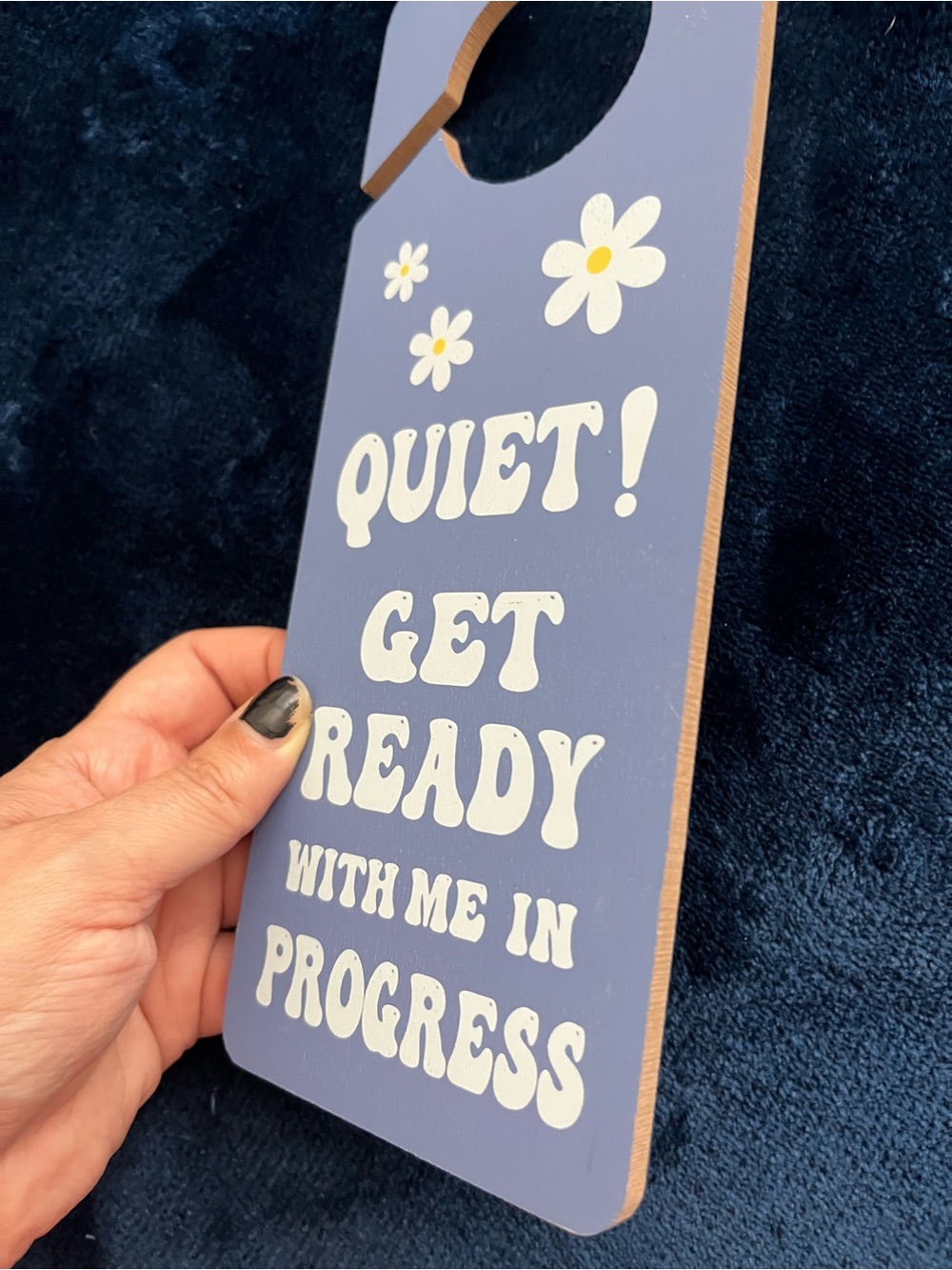 Quiet! Get Ready Door Hanger - double sided brand new
